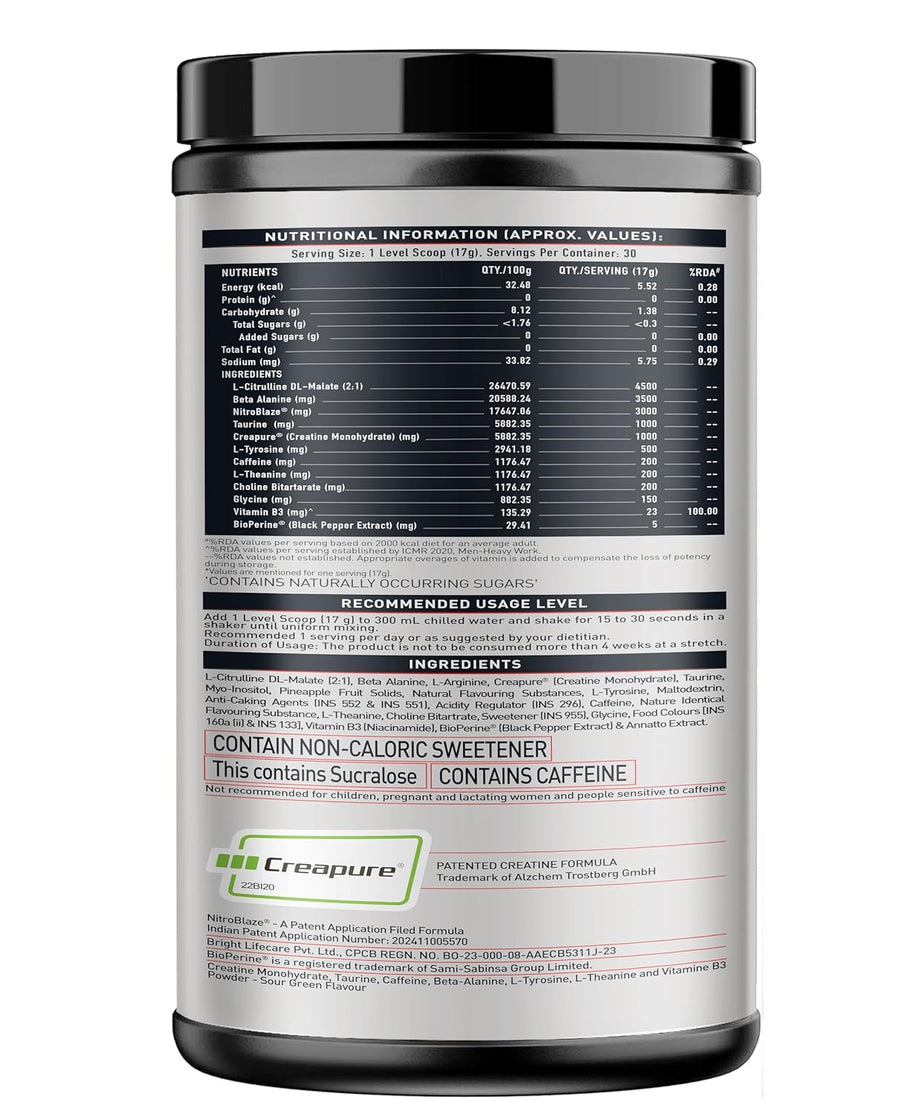 MB Wrathx Pre workout 510g