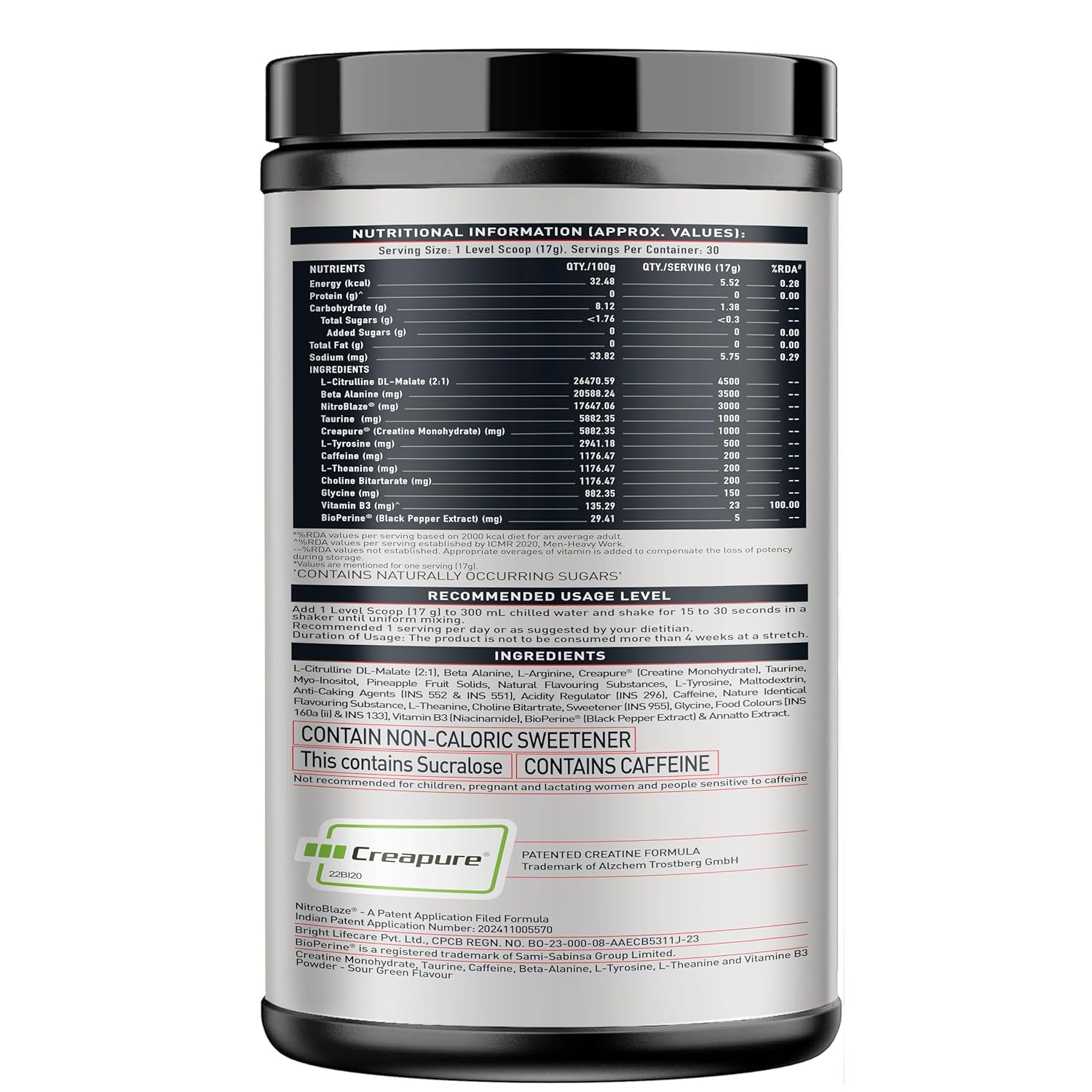 MB Wrathx Pre workout 510g