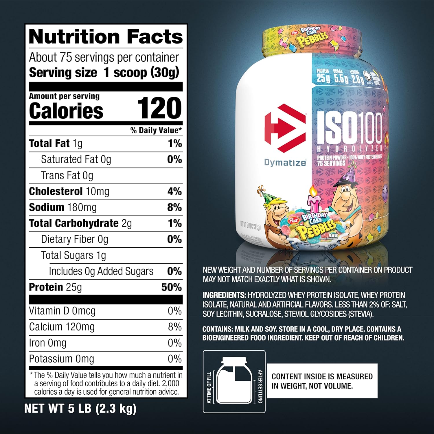 Dymatize Nutrition ISO100 Hydrolyzed Whey Protein Isolate 2.3kg