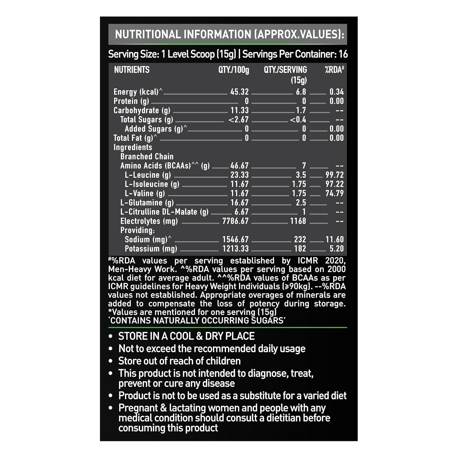 Muscleblaze Bcaa Pro Watermelon Flavour 250g