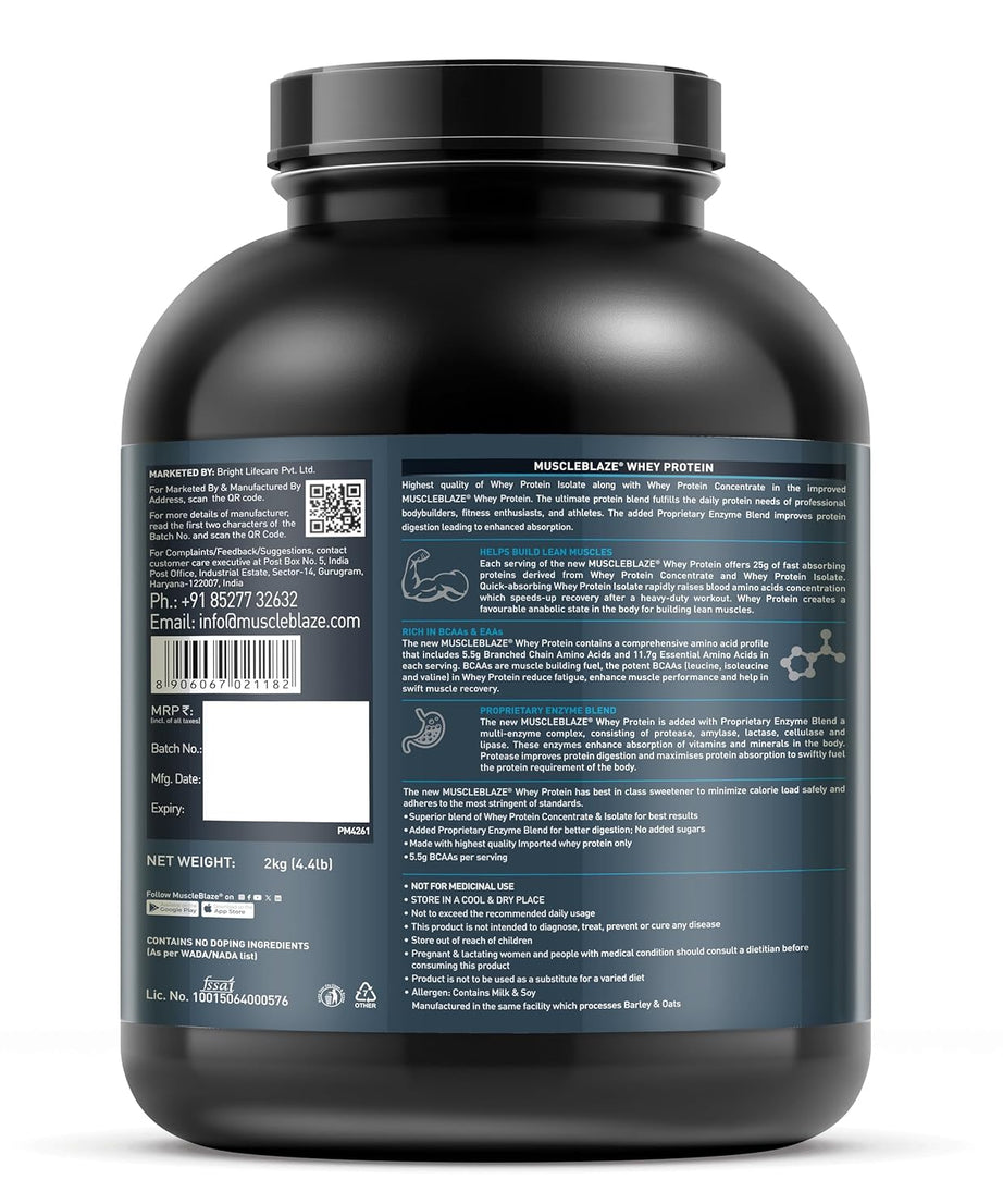 MuscleBlaze Whey Protein 2kg