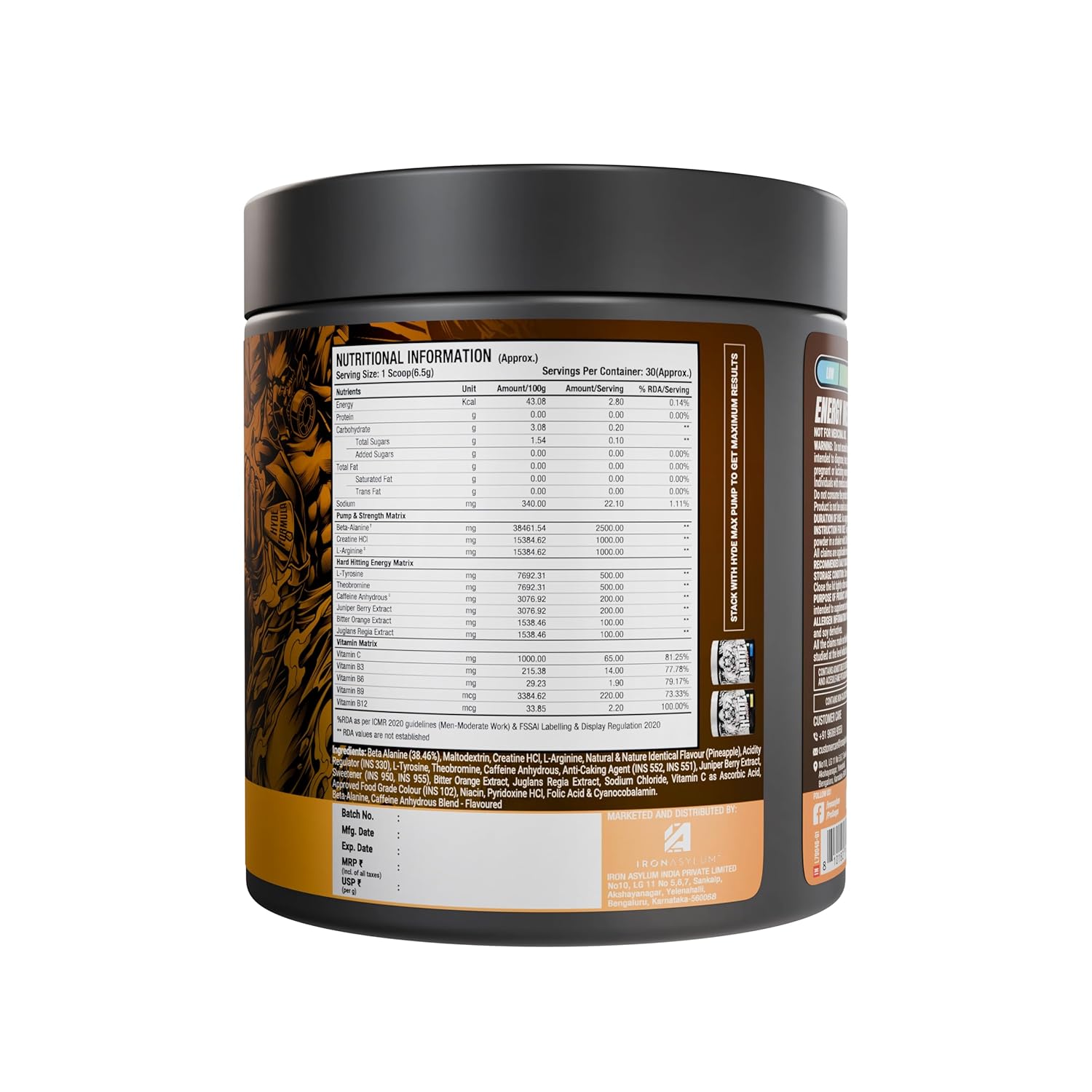 Prosupps Hyde Xtreme Hard Hitting Energy Pre Workout 30servings