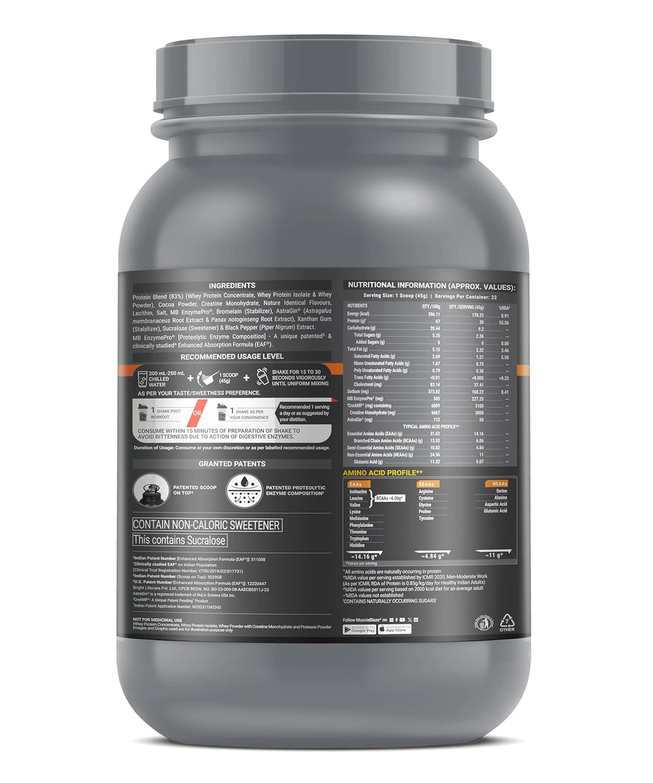 MuscleBlaze Biozyme Whey PR 1kg