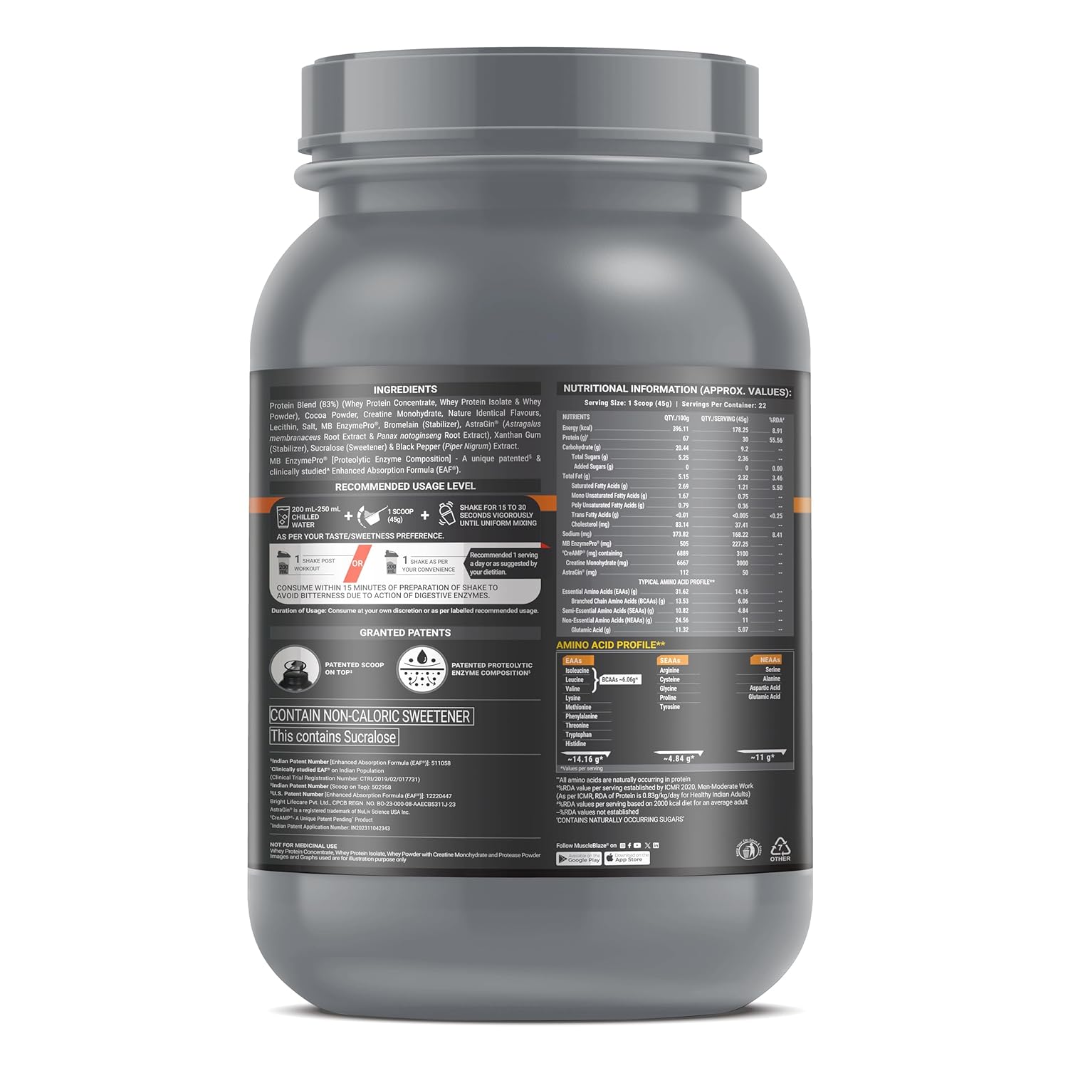 MuscleBlaze Biozyme Whey PR 1kg