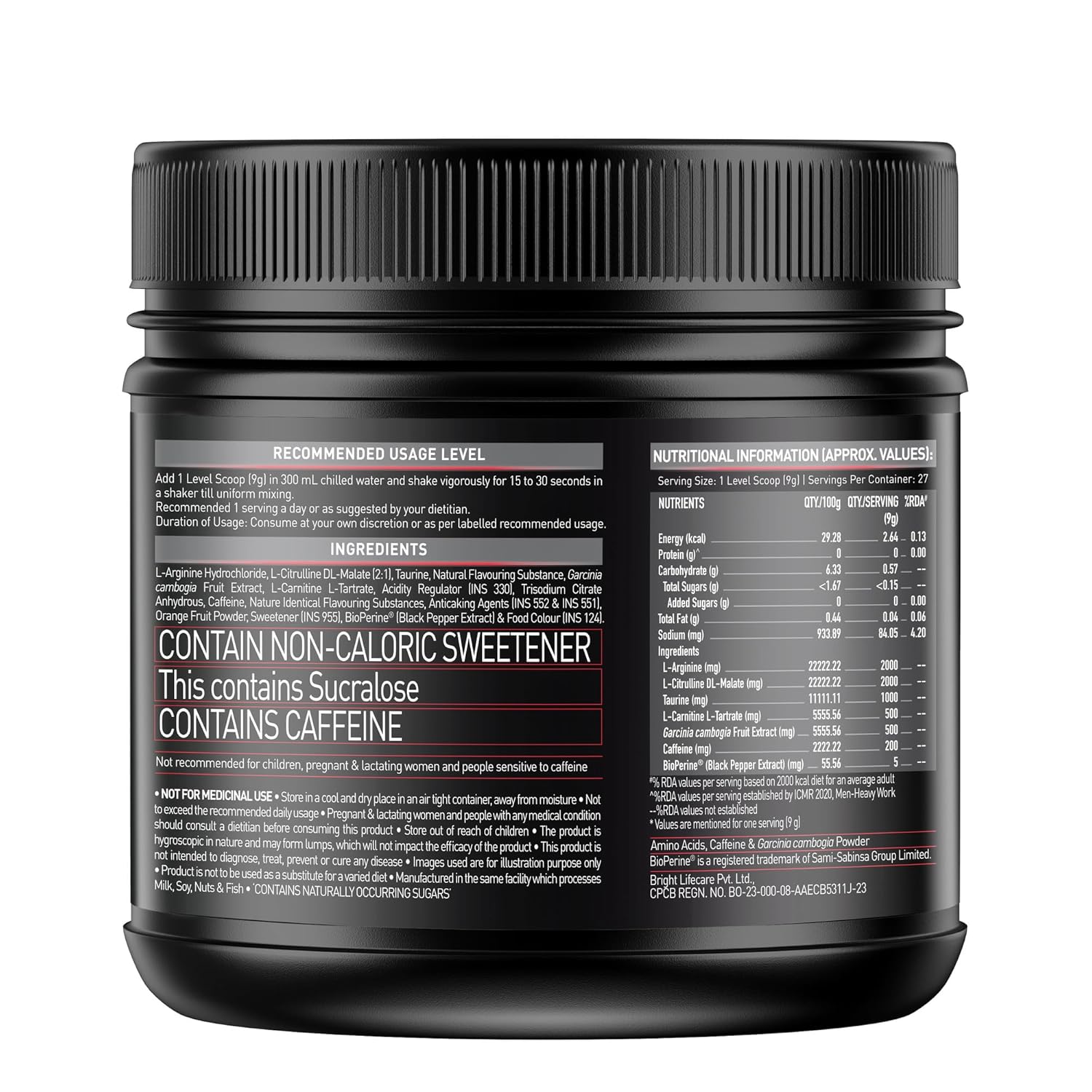 MuscleBlaze Pre-Workout Ripped 250g