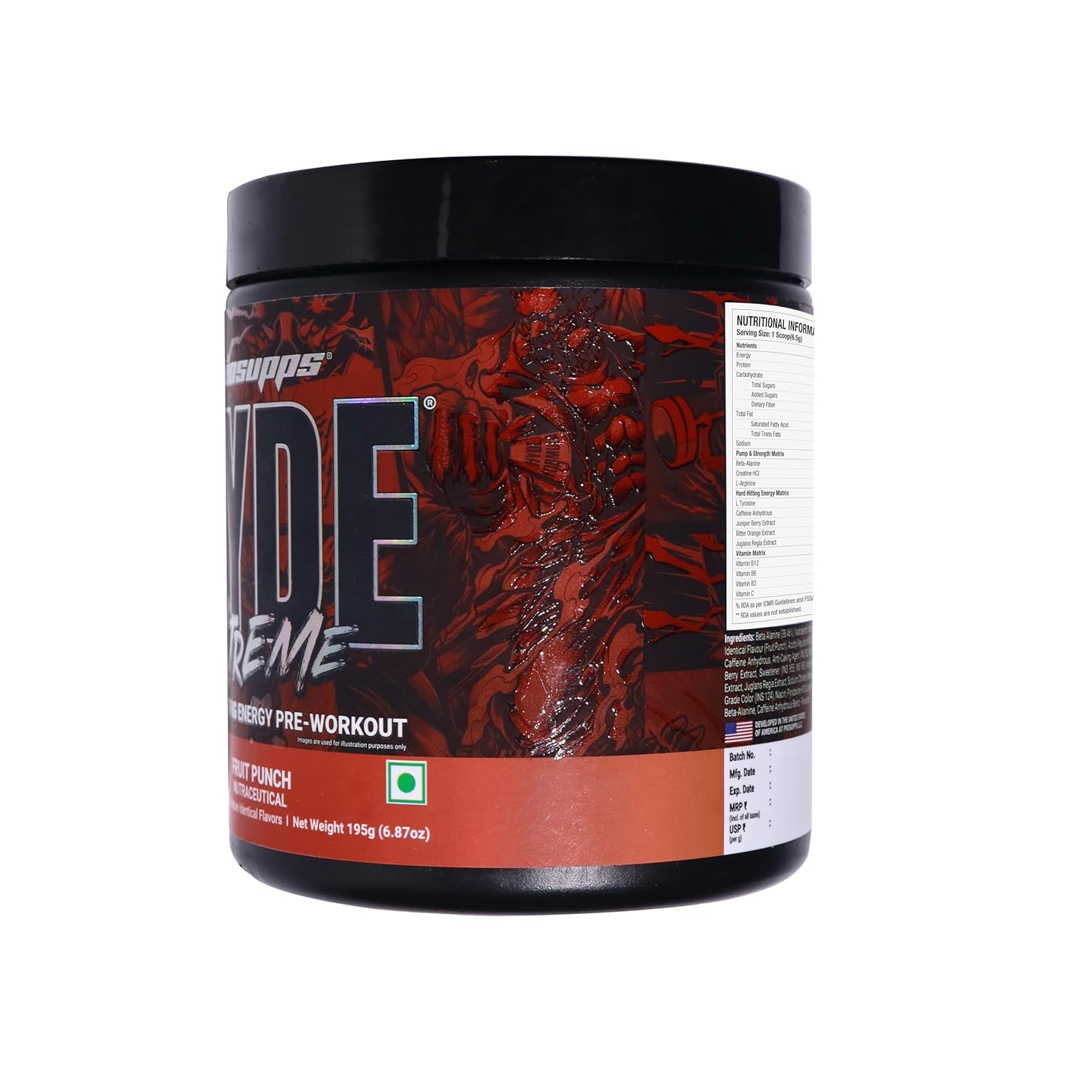 Prosupps Hyde Xtreme Hard Hitting Energy Pre Workout 30servings