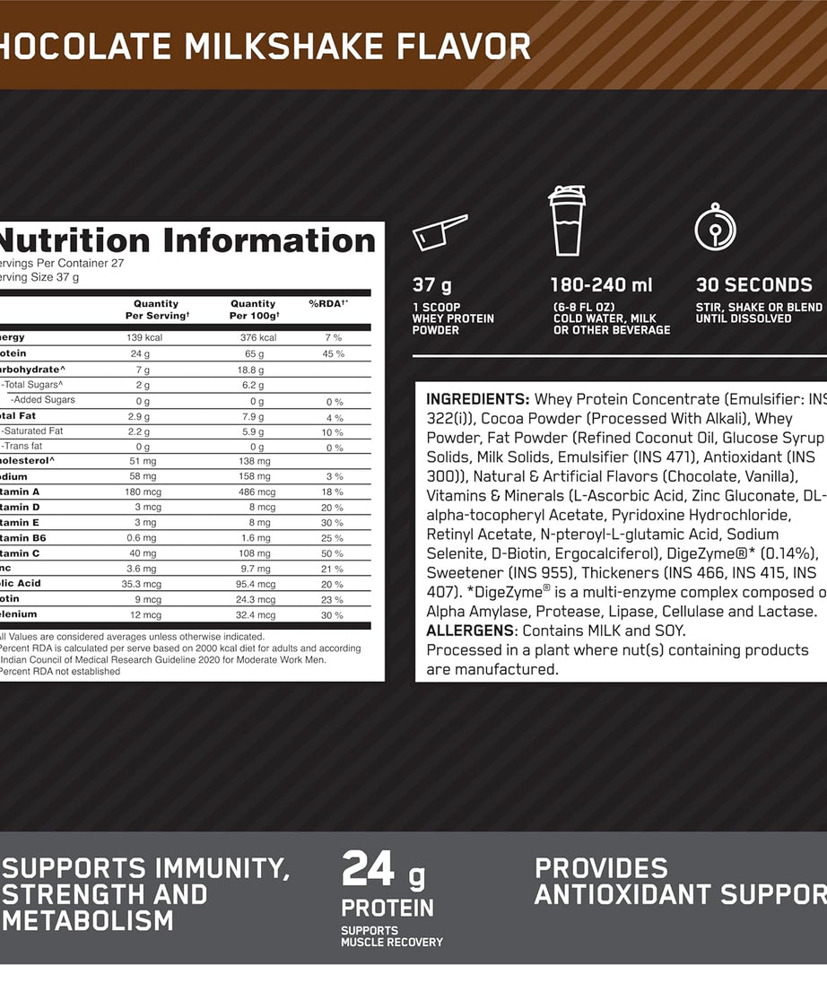 Optimum Nutrition Performance Whey Bag 1kg