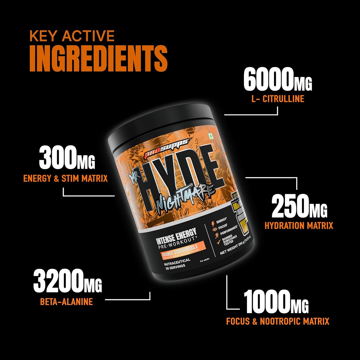 Prosupps Mr Hyde Xtreme Nightmare Pre-Workout 402g