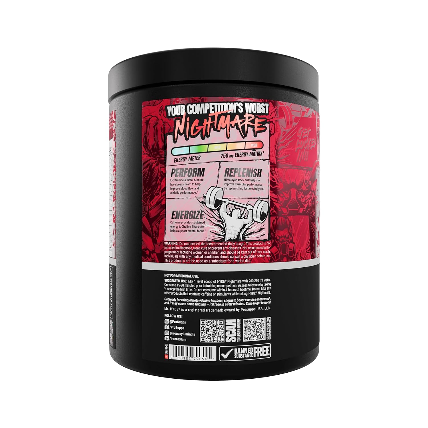 Prosupps Mr Hyde Xtreme Nightmare Pre-Workout 402g