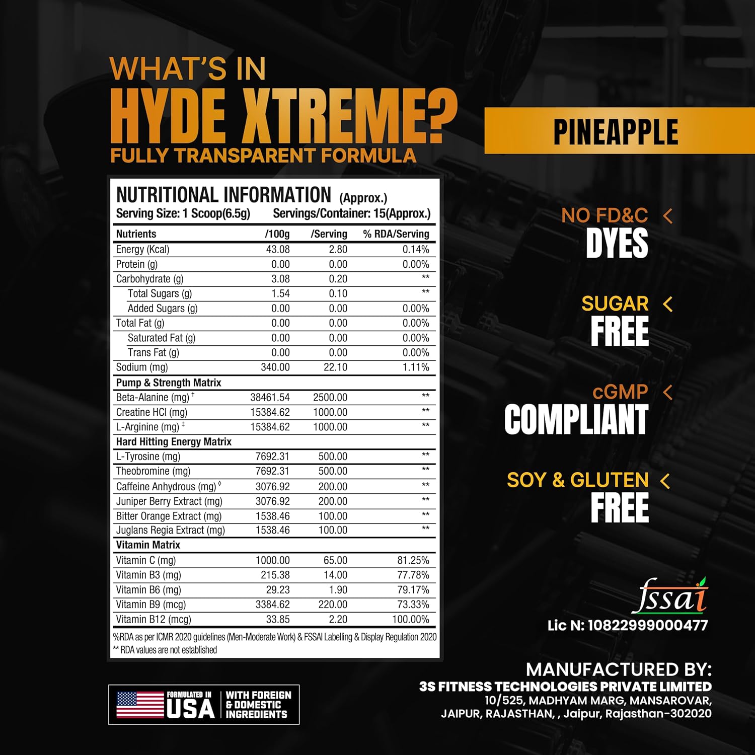 Prosupps Hyde Xtreme Hard Hitting Energy Pre Workout 30servings