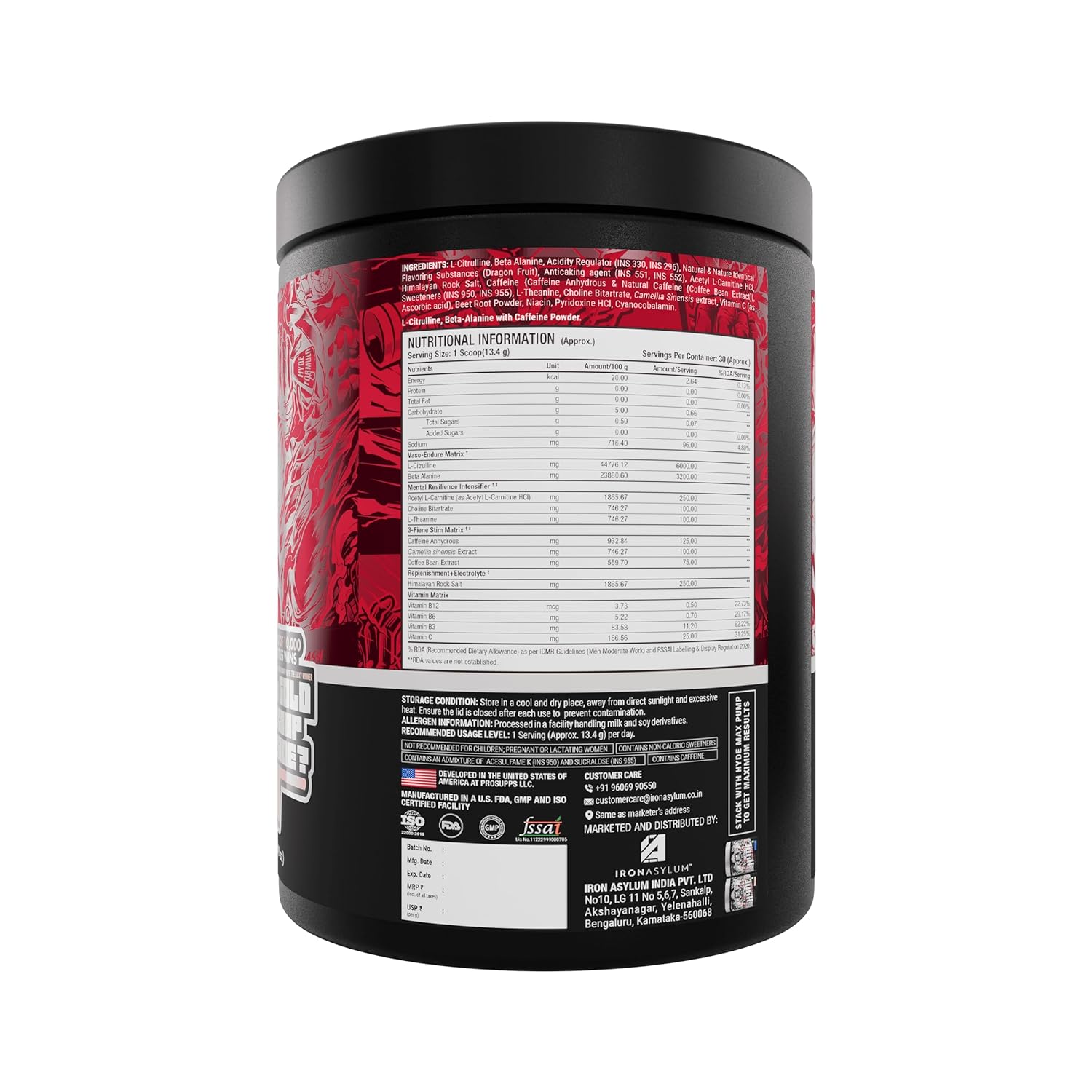 Prosupps Mr Hyde Xtreme Nightmare Pre-Workout 402g