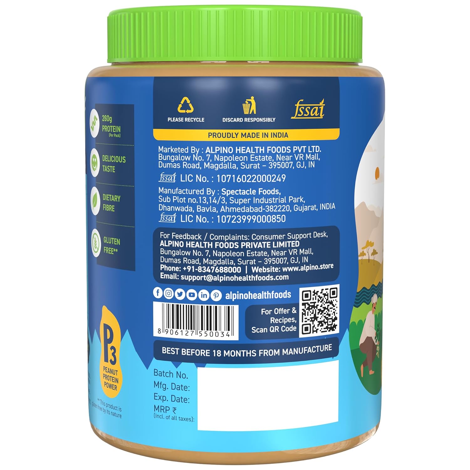 Alpino Classic Peanut Butter Crunch 1kg