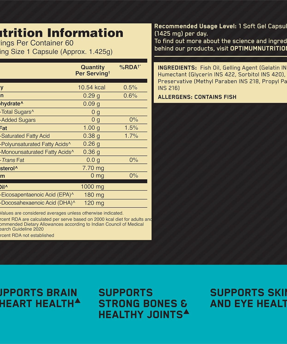 Optimum Nutrition Fish Oil 60softgels