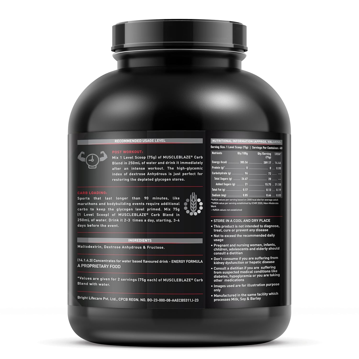 MuscleBlaze Carb Blend 3kg