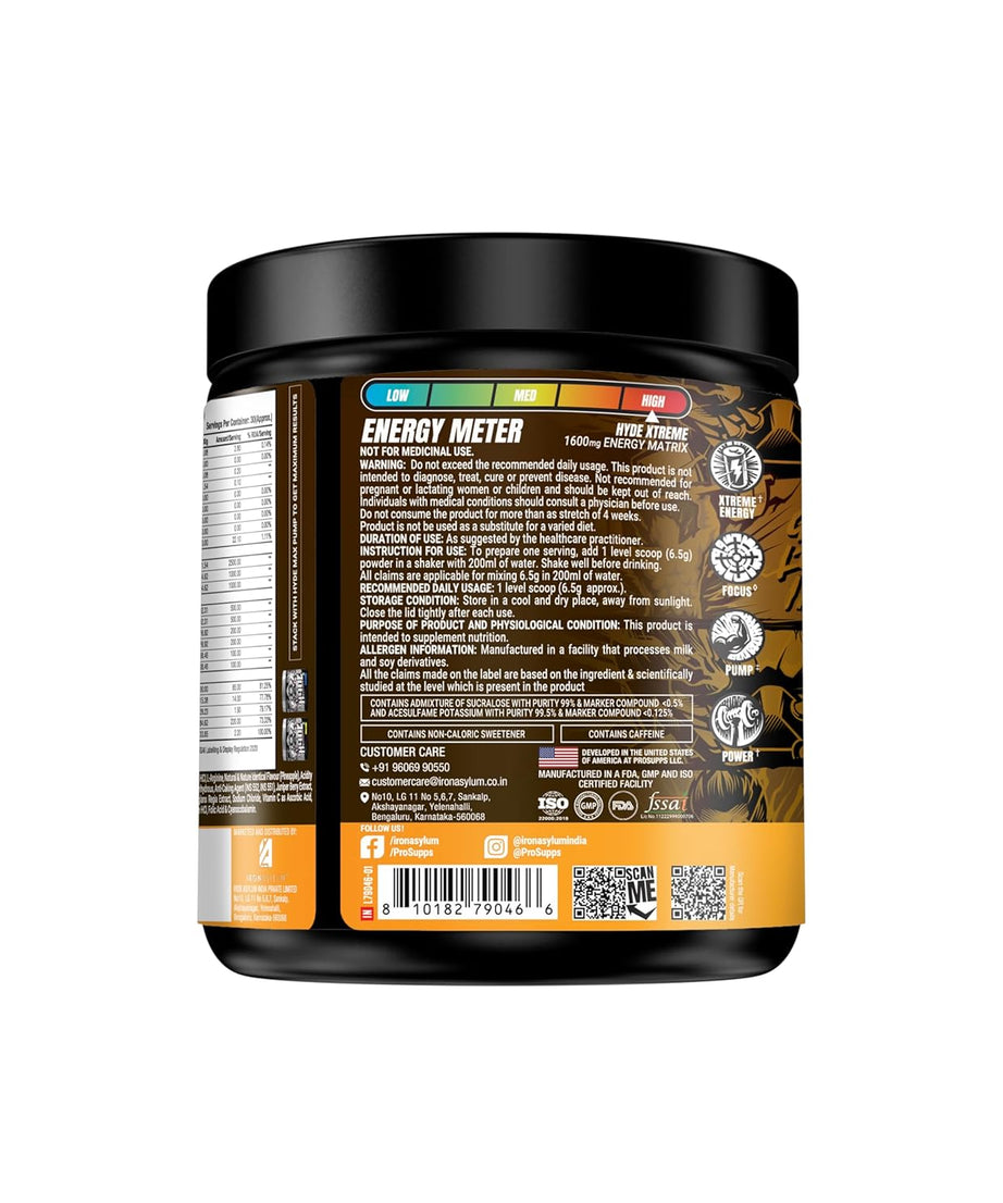Prosupps Hyde Xtreme Hard Hitting Energy Pre Workout 30servings