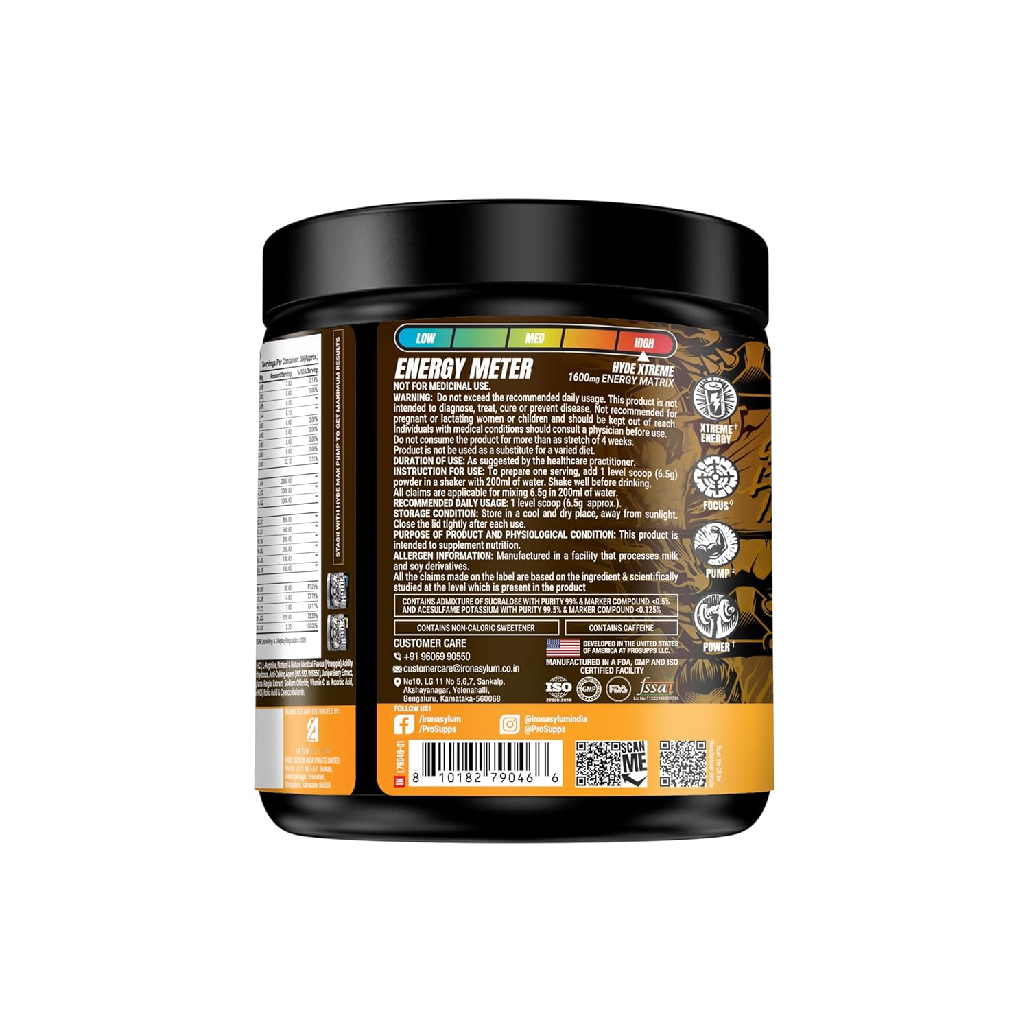 Prosupps Hyde Xtreme Hard Hitting Energy Pre Workout 30servings