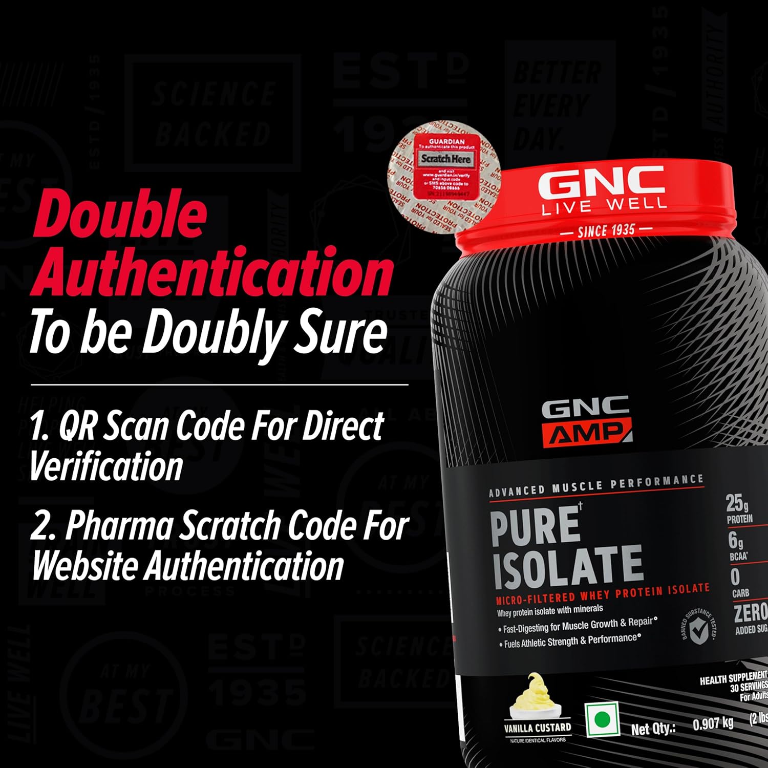GNC AMP Advanced Muscle Performance Pure Isolate 907g