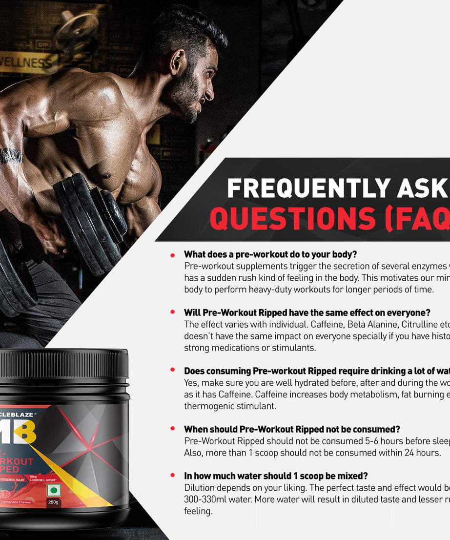 MuscleBlaze Pre-Workout Ripped 250g