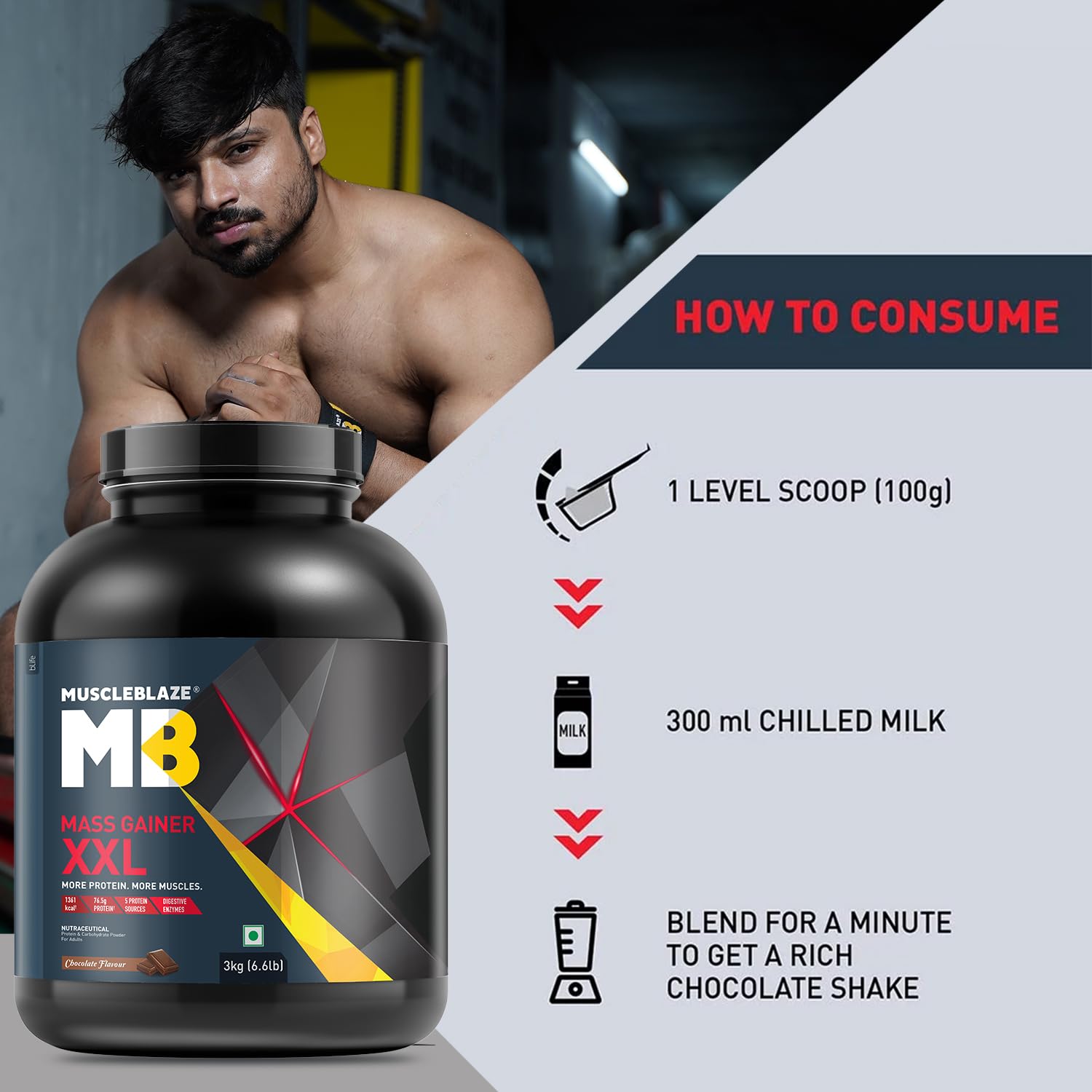 MuscleBlaze Mass Gainer XXL 3kg