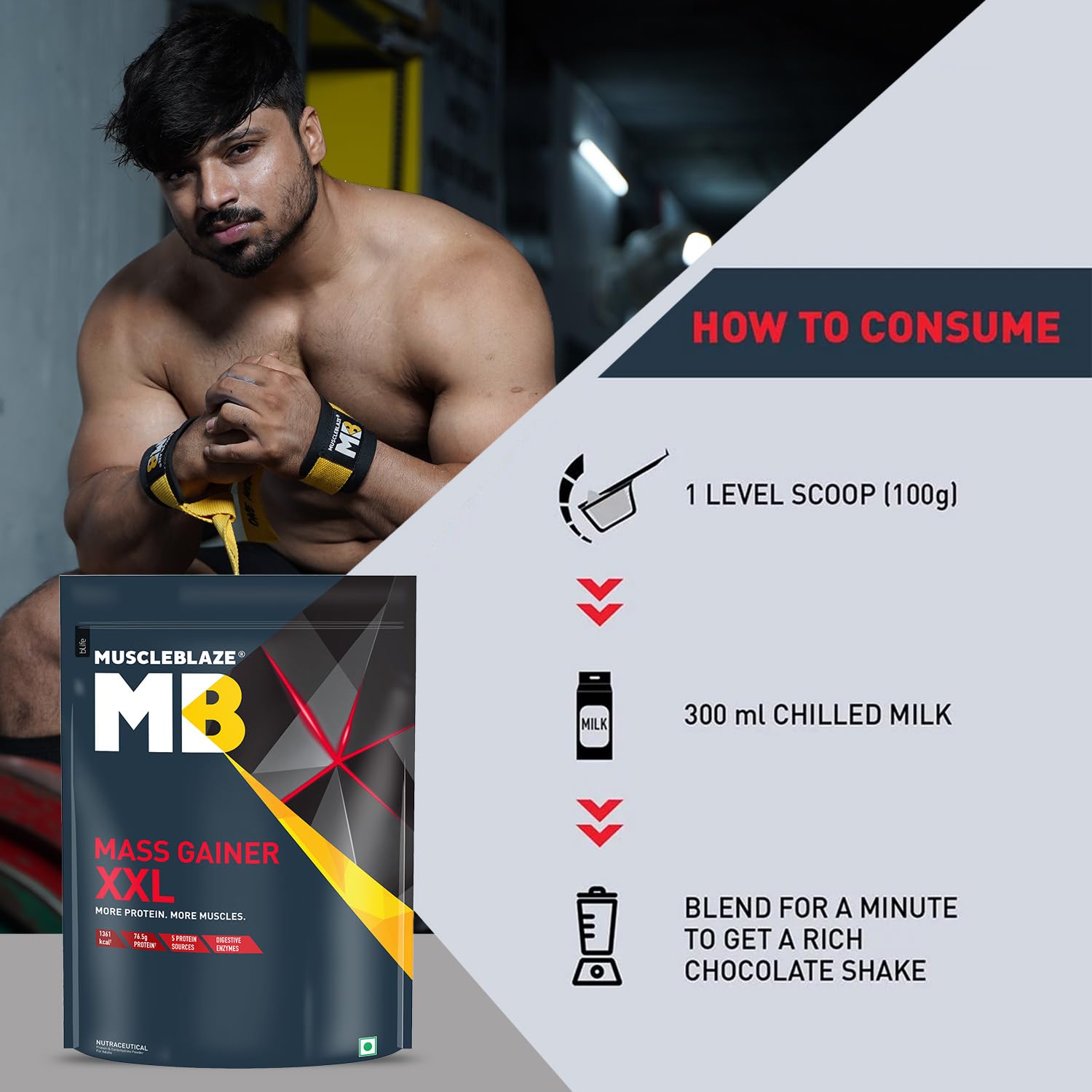 MuscleBlaze Mass Gainer XXL 1kg