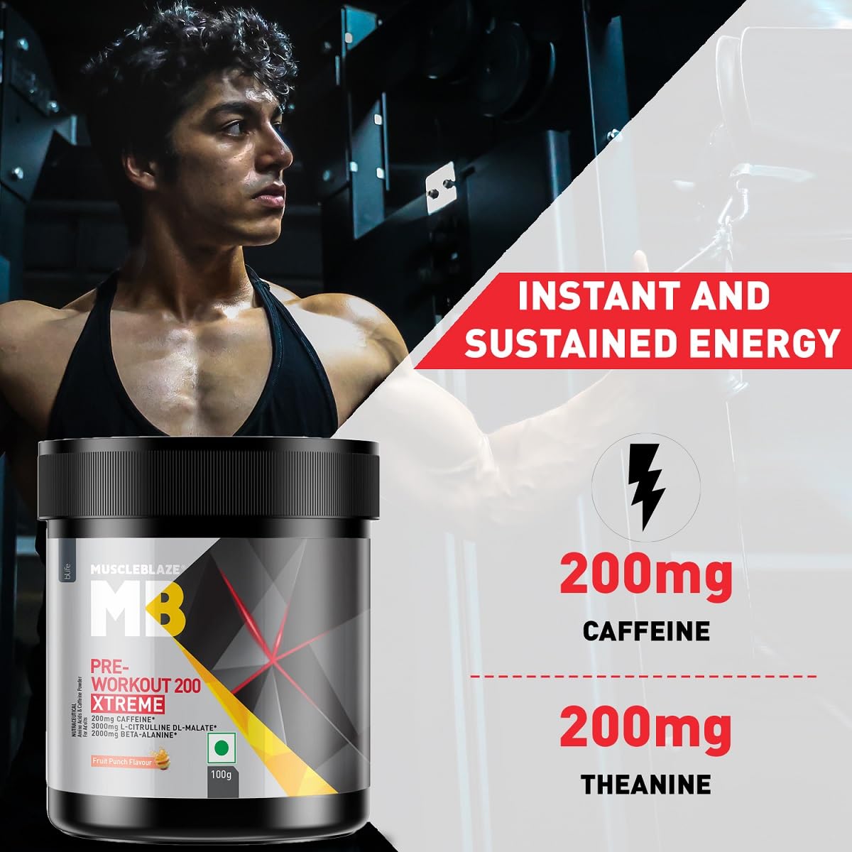 MuscleBlaze Pre Workout 200 Extreme 100g