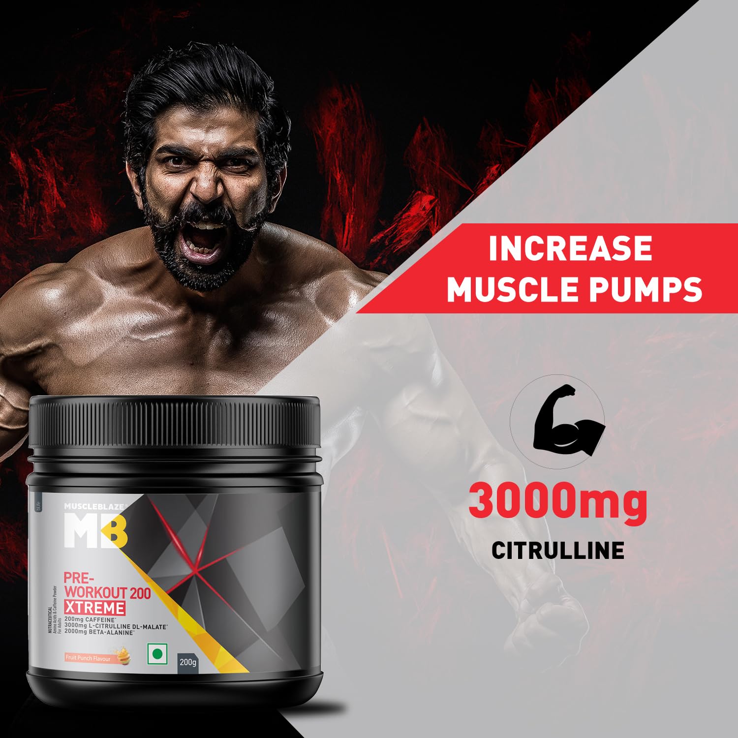 MuscleBlaze Pre Workout 200 Extreme 200g