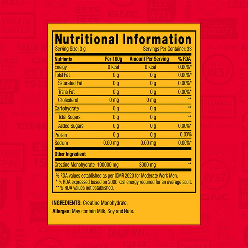 GNC Creatine Monohydrate 100g