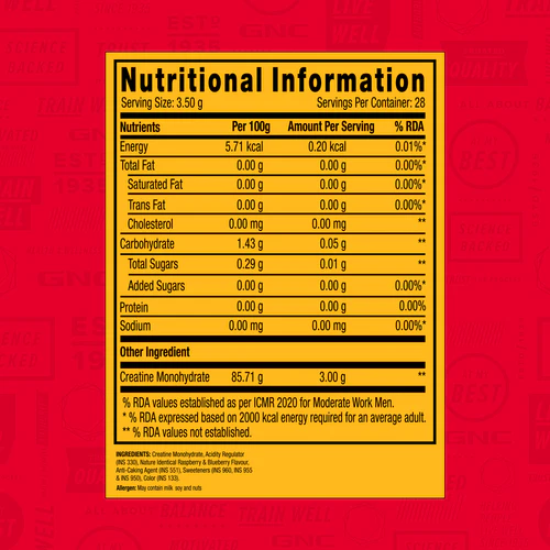 GNC Creatine Monohydrate 100g