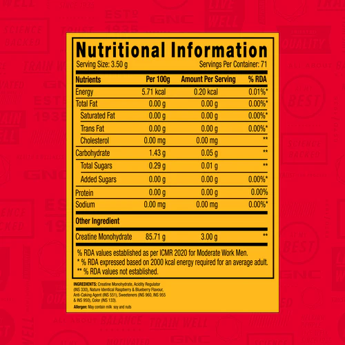 GNC Creatine Monohydrate 250g