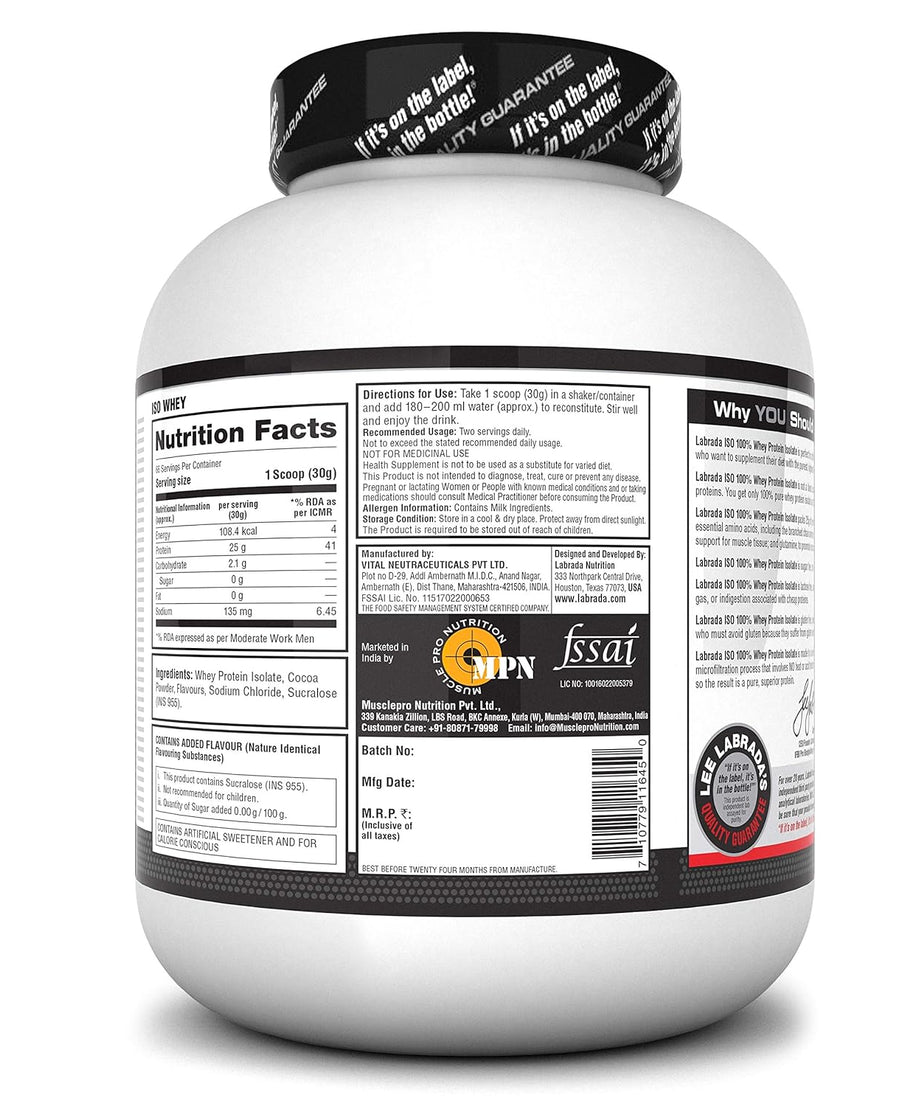 Labrada ISO Whey 100% Whey Protein Isolate 2kg