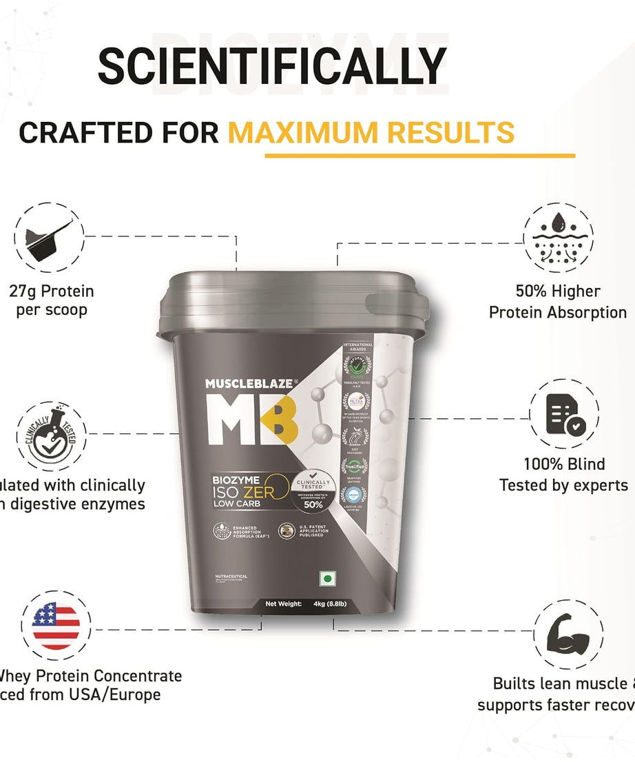 Muscleblaze Biozyme Iso Zero Low Carb Ice Cream 4kg