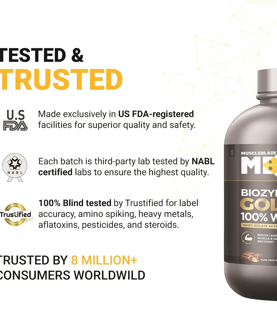 MuscleBlaze Biozyme Gold 100% Whey 2kg