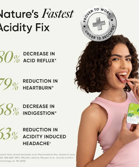 Wellbeing Nutrition Melts Into Acidity Relief Natural Lemon Mint 30strips