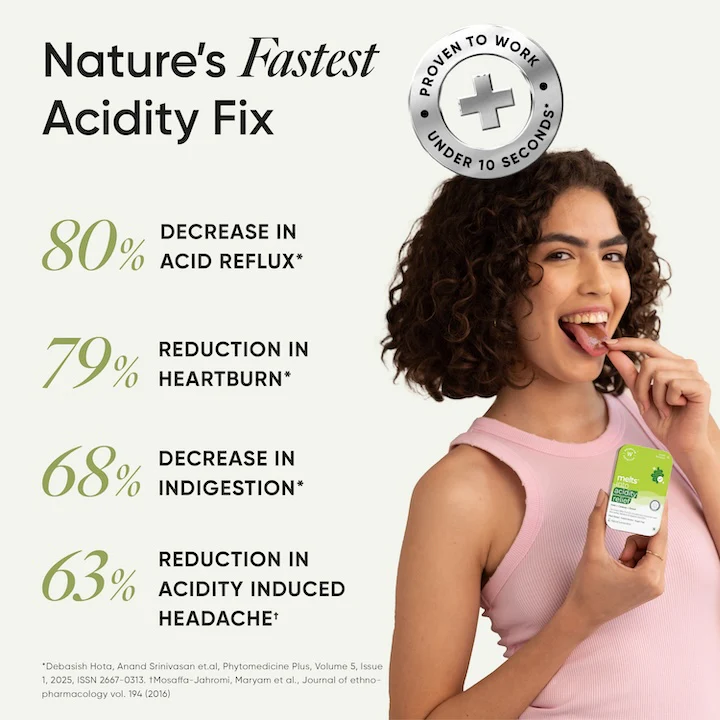 Wellbeing Nutrition Melts Into Acidity Relief Natural Lemon Mint 30strips