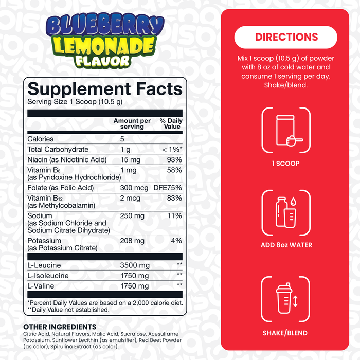 Basic Supplements Bcaa Electrolyte Formula Blueberry 318g
