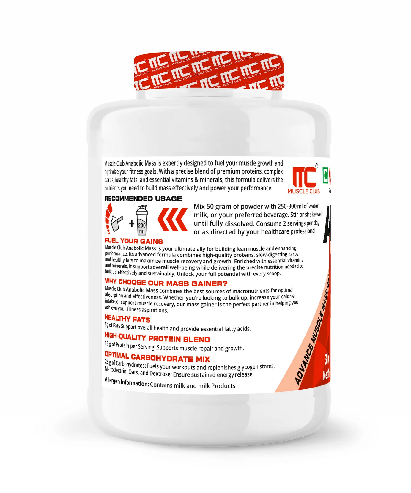 Muscle Club Anabolic Mass 3kg