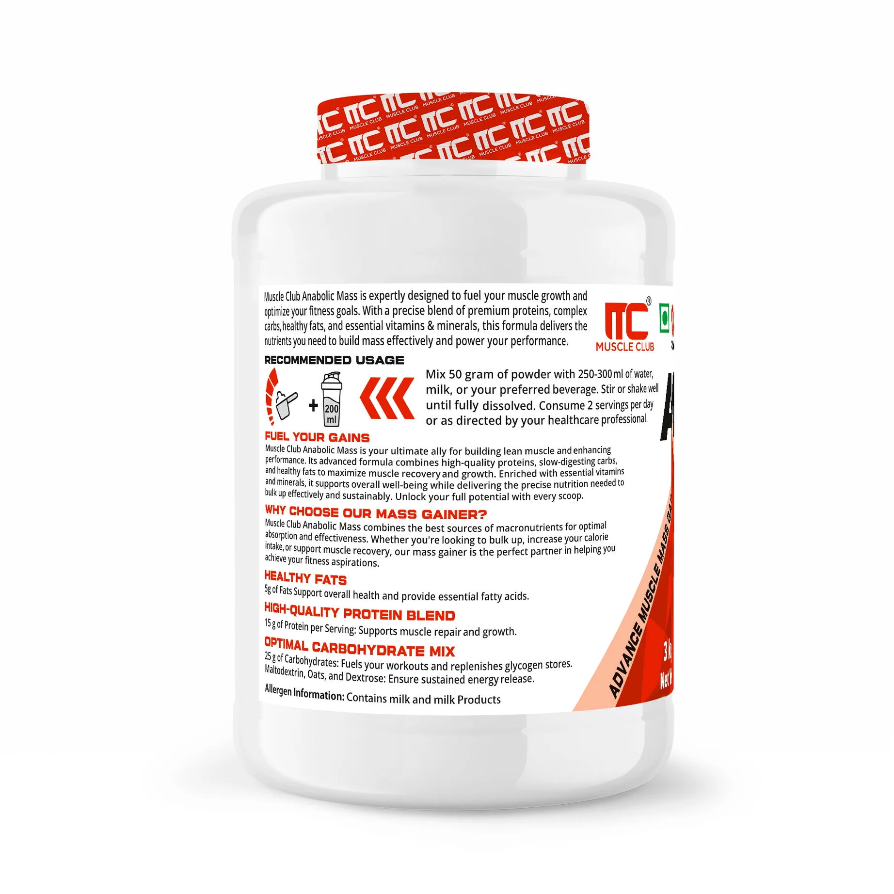 Muscle Club Anabolic Mass 3kg
