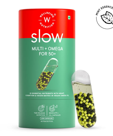 Wellbeing Nutrition Slow Multi + Omega for 50+