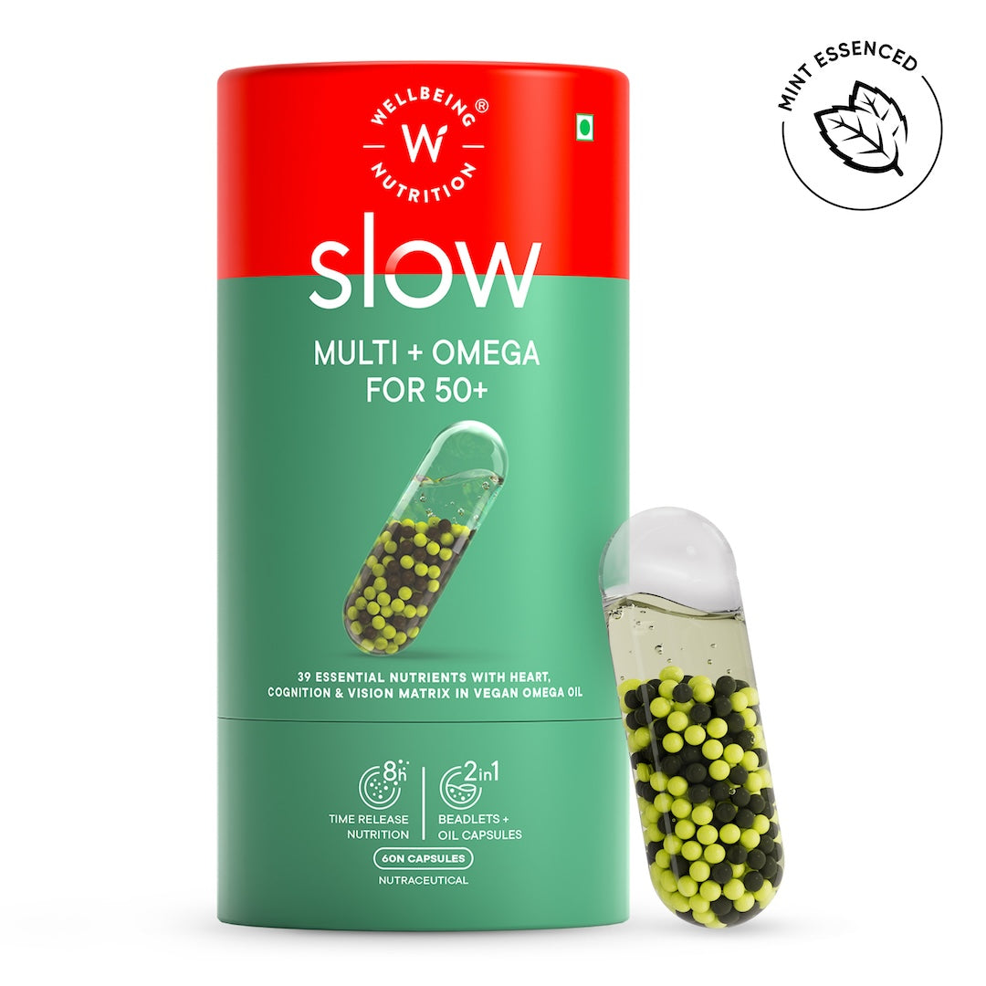 Wellbeing Nutrition Slow Multi + Omega for 50+