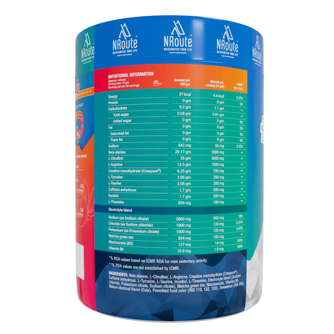 N Route Fire Fuel Pre-Workout 360g