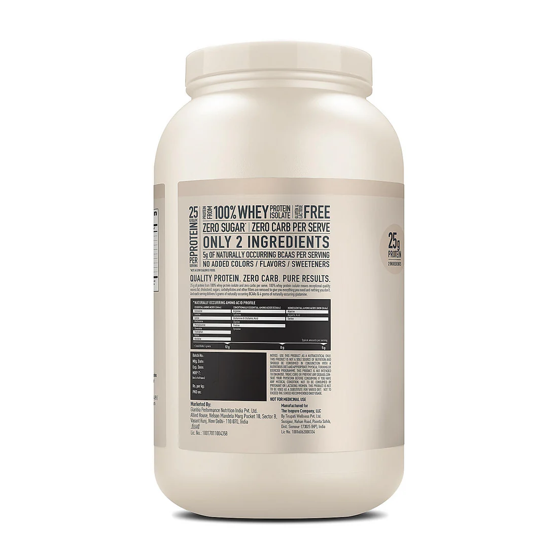 Isopure Zero Carb Whey Isolate 1kg