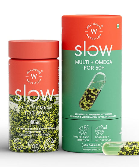 Wellbeing Nutrition Slow Multi + Omega for 50+