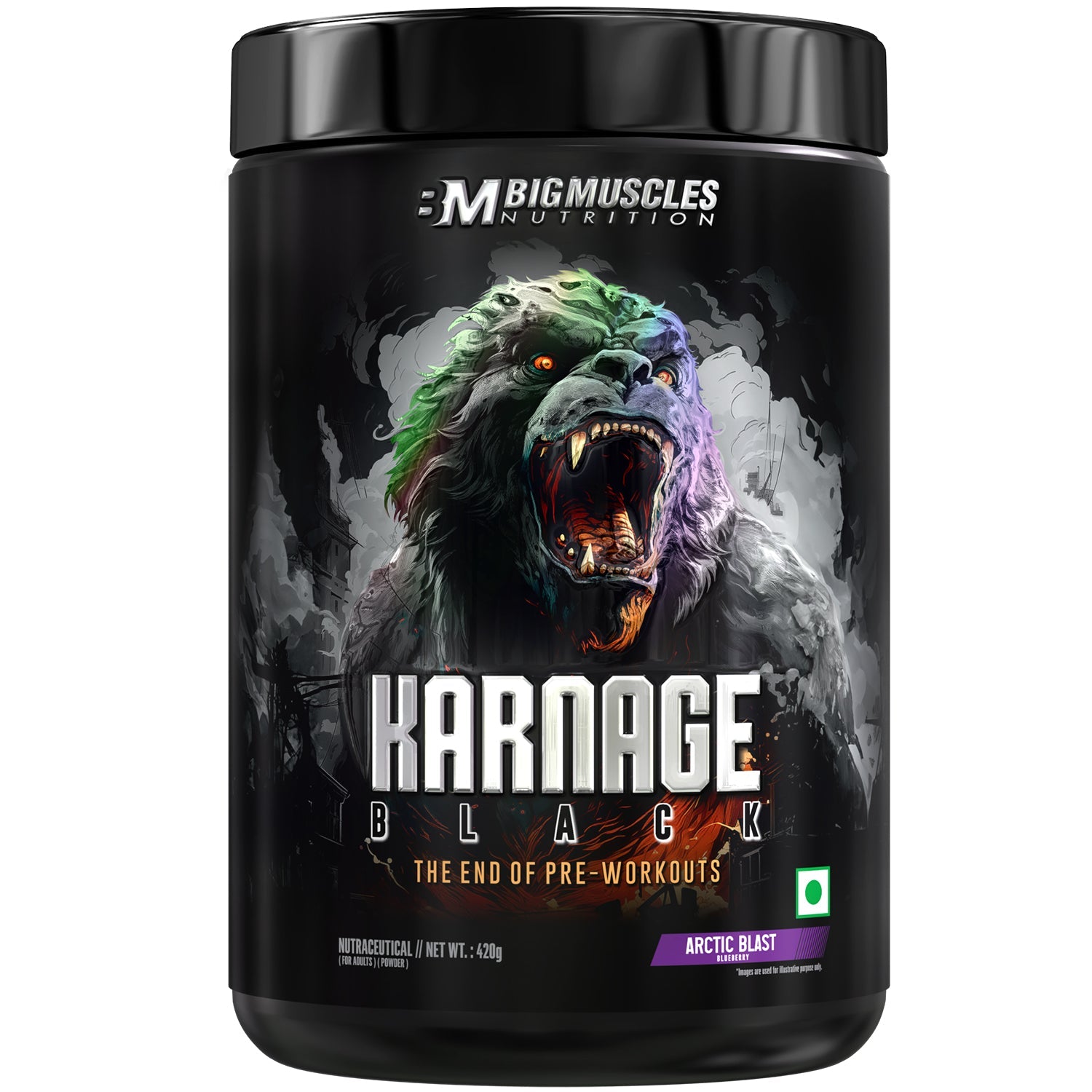 Big Muscles Karnage Black Pre-Workouts 420g