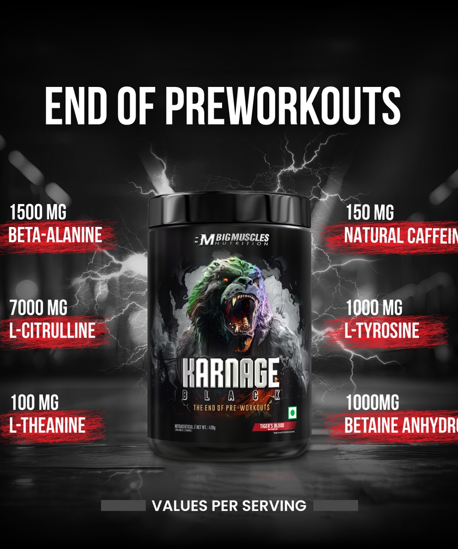 Big Muscles Karnage Black Pre-Workouts 420g