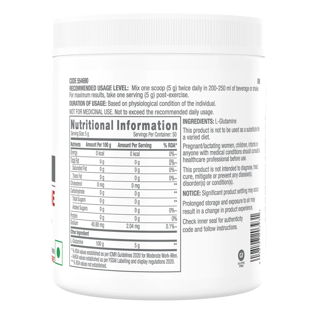Gnc L-Glutamine 250g
