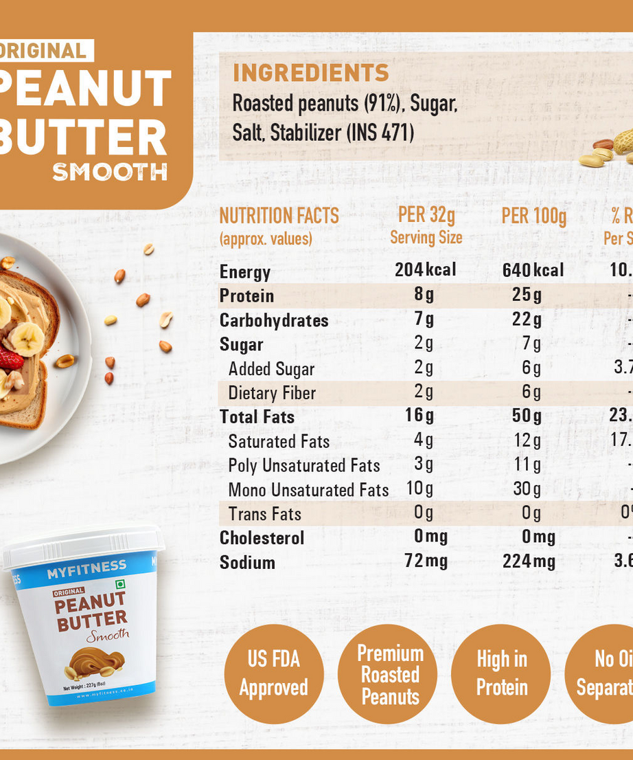 My Fitness Original Peanult Butter Smooth 227g