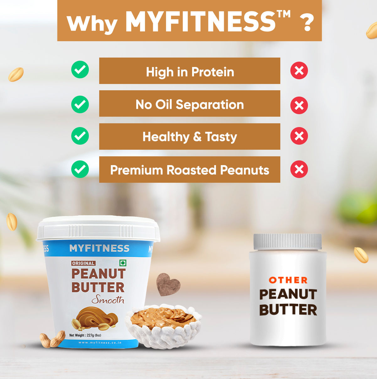 My Fitness Original Peanult Butter Smooth 227g