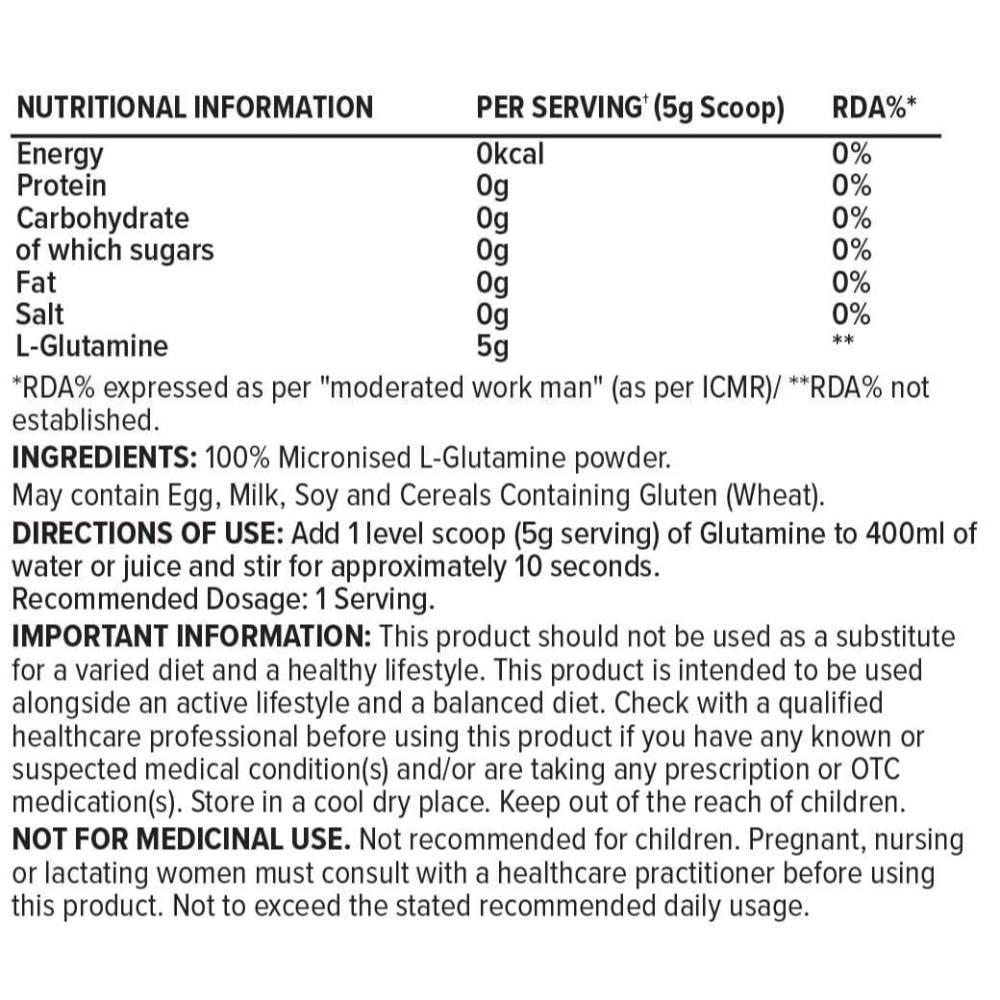 PHD Glutamine Pure Micronised 250g