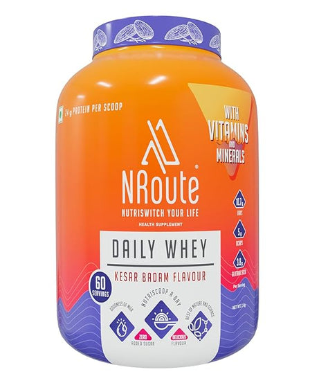 N Route Daily Whey 2kg + N Route Omega-3 Fish Oil 60servings