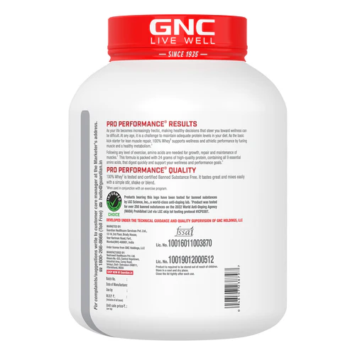 GNC Pro Performance 100% whey 1.81kg